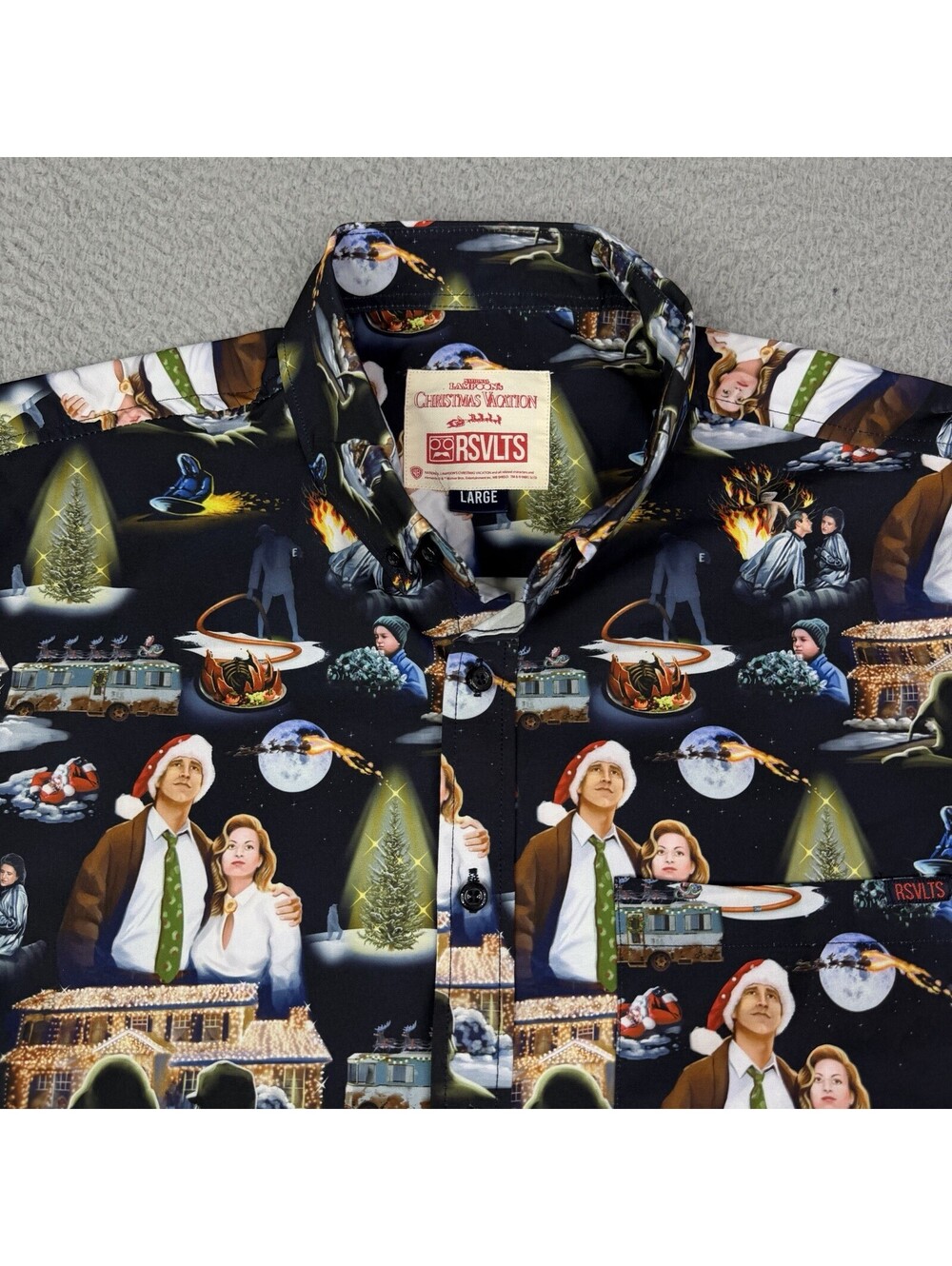 RSVLTS National Lampoons Christmas Vacation Holiday Shirt Mens Kunuflex L